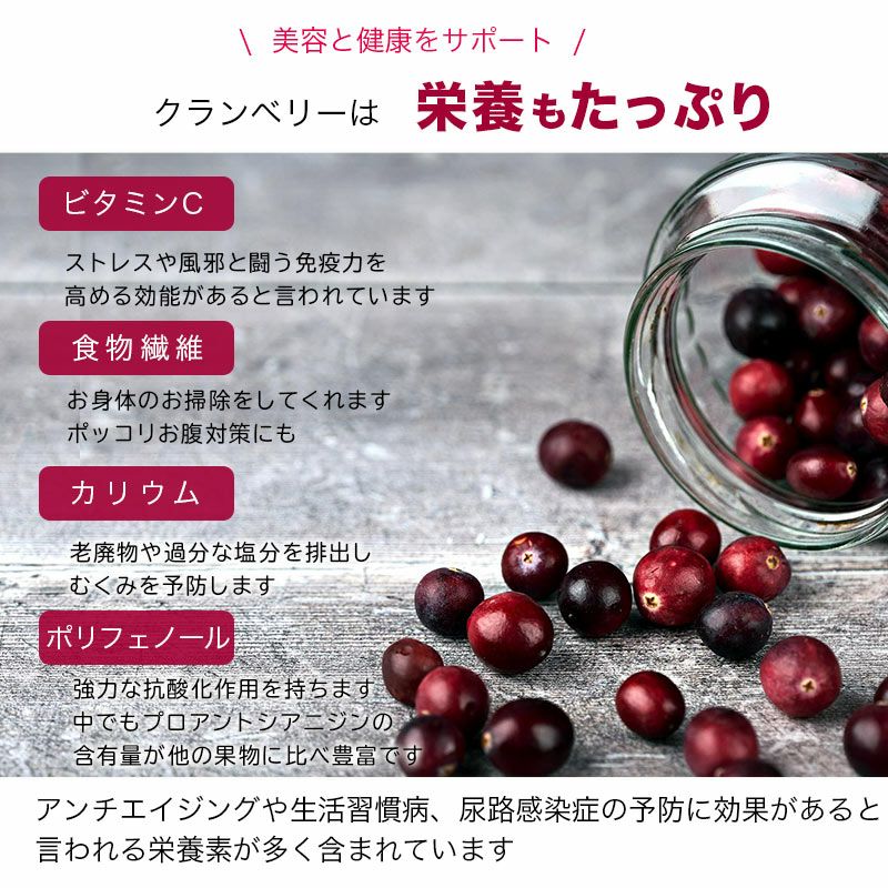 ＜ノンオイル ＆ 保存料不使用＞ ラトビア産クランベリー《100g》